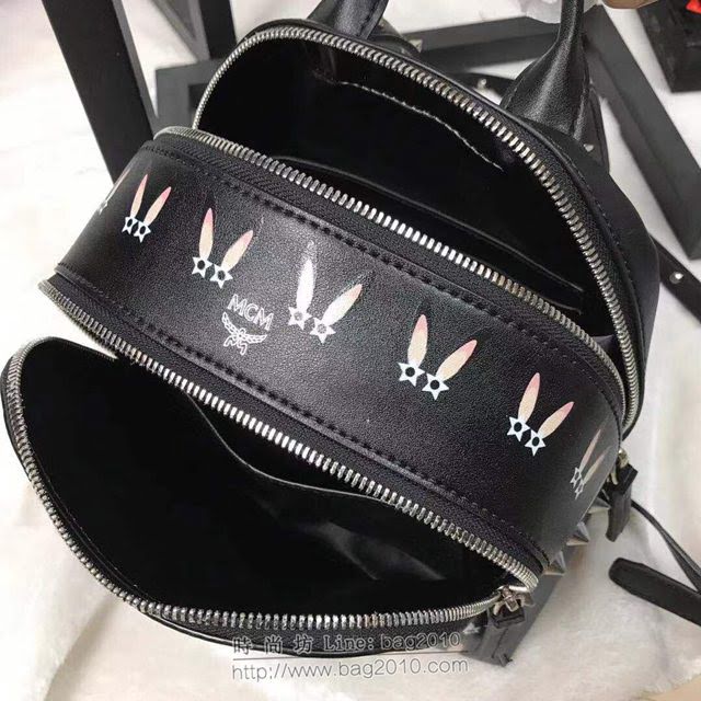 MCM雙肩背包 原單 5743 MCM POLKE幻想兔 鉚釘雙肩背包 MCM女包 MCM女背包  mdmc1270